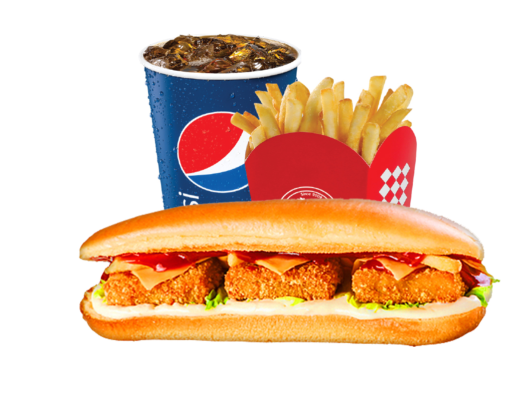 Chicken Nuggets Sandwich Meal