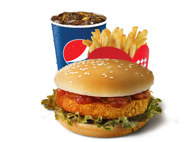 Taza Brunchy Burger Meal